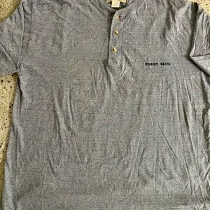 Perry Ellis Men's Heather Gray Short-Sleeve Henley